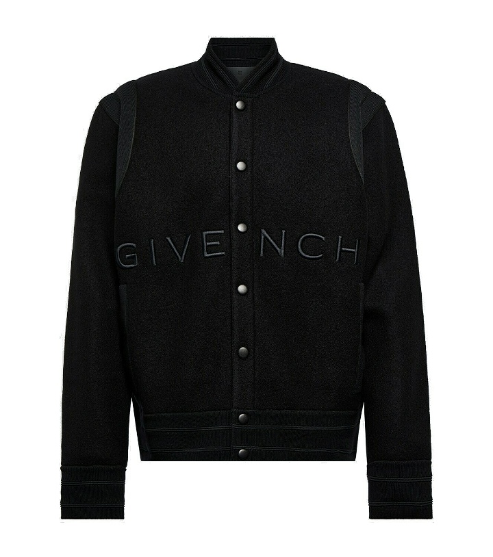 Photo: Givenchy Logo-embroidered wool varsity jacket