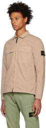 Stone Island Khaki Garment-Dyed Jacket