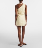 SIR Gathered halterneck linen minidress