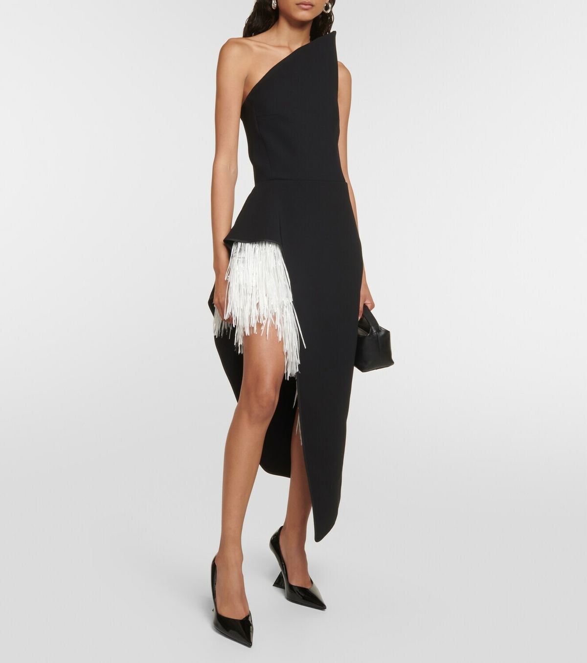 maticevski black dress Maticevski Synergy Off-The-Shoulder Draped Gown In Black - 70% Off