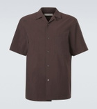 Umit Benan Havana silk-blend bowling shirt