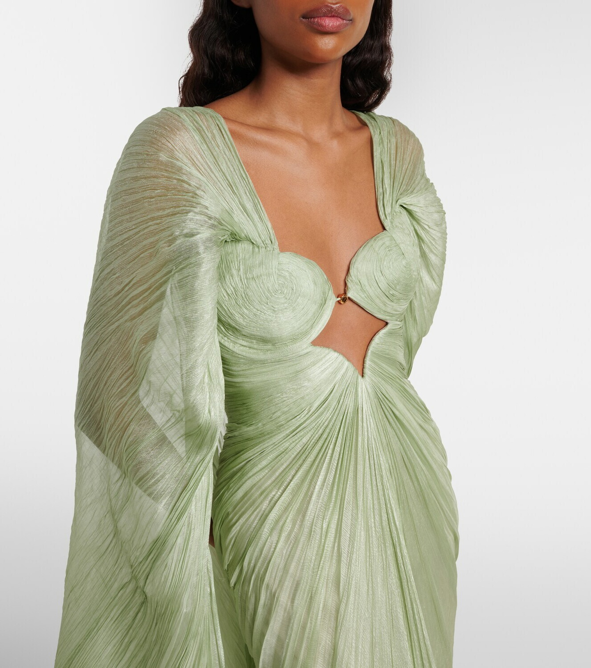 Maria Lucia Hohan Cassandra caped silk muslin gown