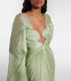 Maria Lucia Hohan Cassandra caped silk muslin gown