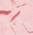 Sies Marjan - Dean Camp-Collar Cotton and Silk-Blend Twill Shirt - Men - Pink