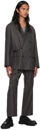 meanswhile Gray Side Zip Trousers