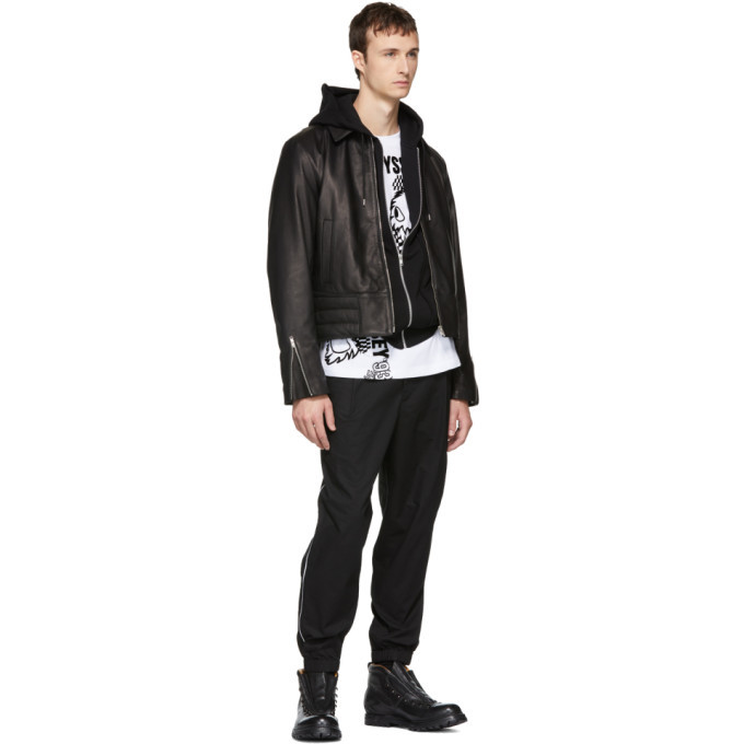 Sweat à capuche polaire homme MCQ by Alexander McQueen noir petit