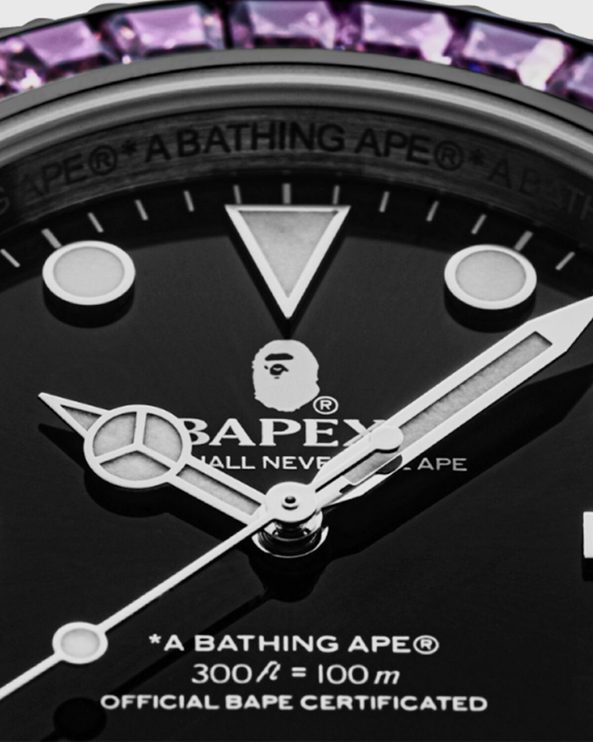 A Bathing Ape Type 1 Bapex Crystal Stone Black - Mens - Watches A Bathing  Ape