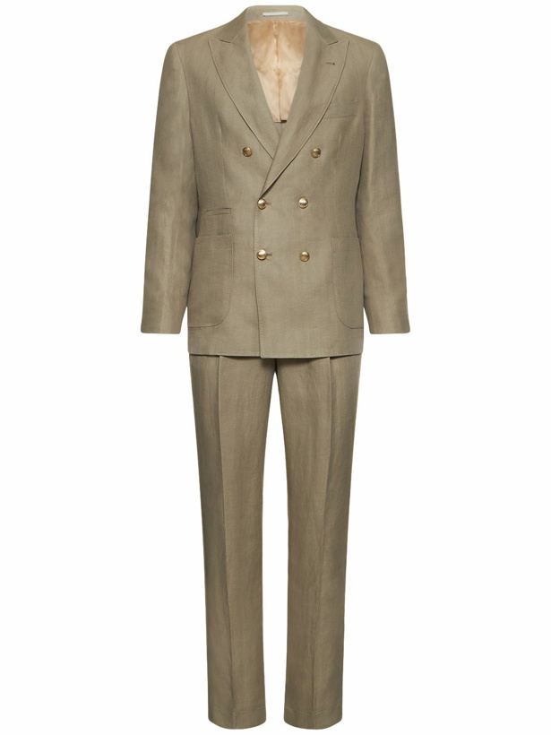 Photo: BRUNELLO CUCINELLI Double Breast Linen Suit