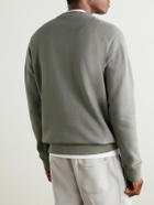 Kingsman - Logo-Embroidered Cotton and Cashmere-Blend Jersey Sweatshirt - Green