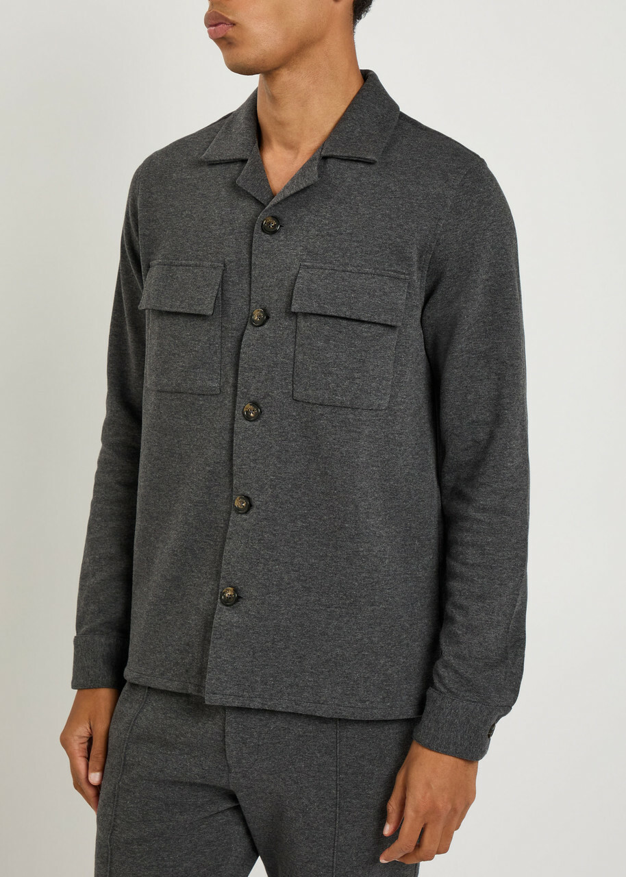 Aurélien Cotton-blend Overshirt Charcoal