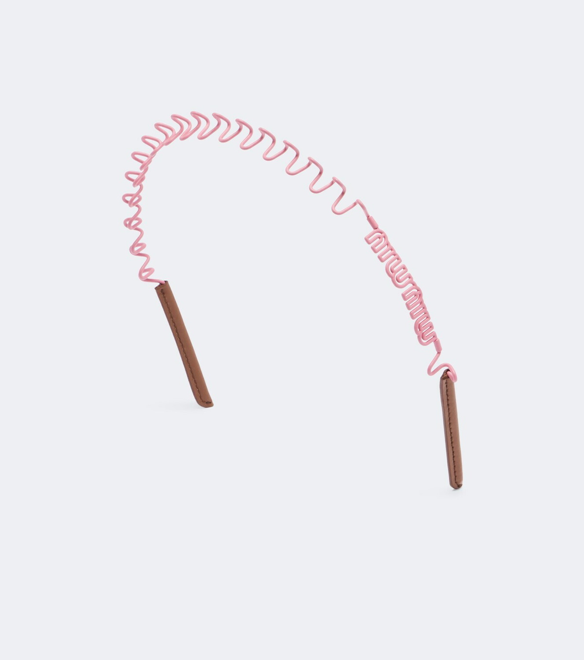 Miu Miu Logo leather-trimmed headband