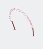 Miu Miu Logo leather-trimmed headband