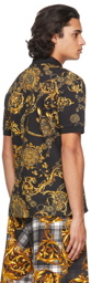 Versace Jeans Couture Black Baroque Polo