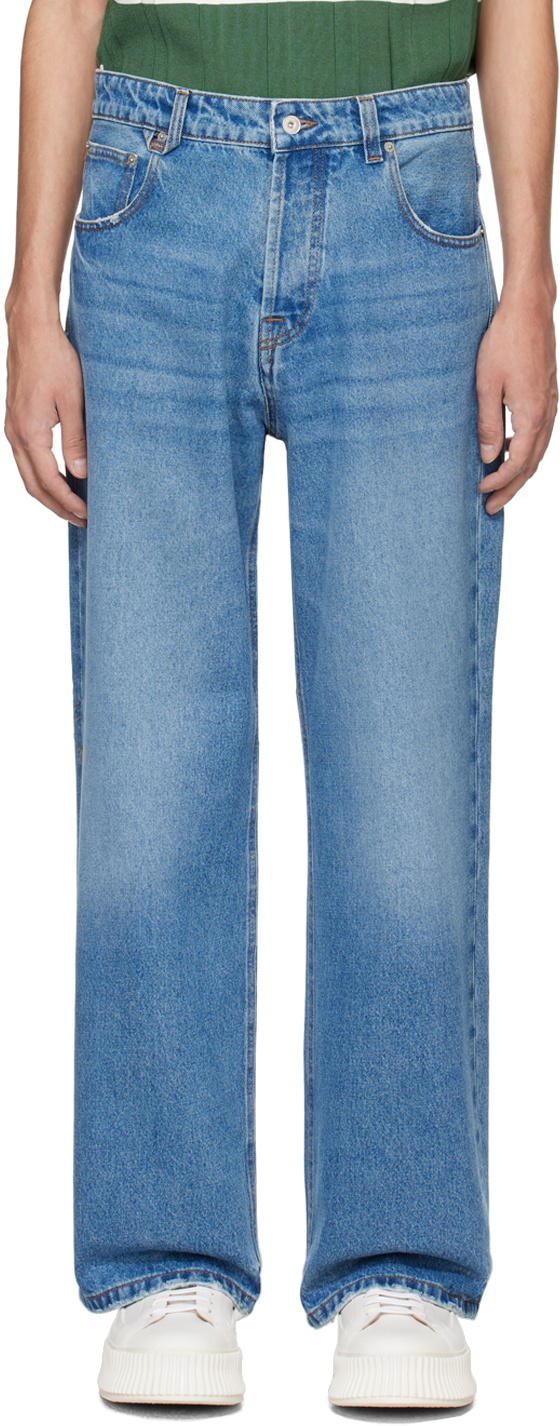 JACQUEMUS Blue Les Classiques 'Le de-Nîmes Large' Jeans Jacquemus