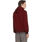 Dolce and Gabbana Red Branded Plate Hoodie