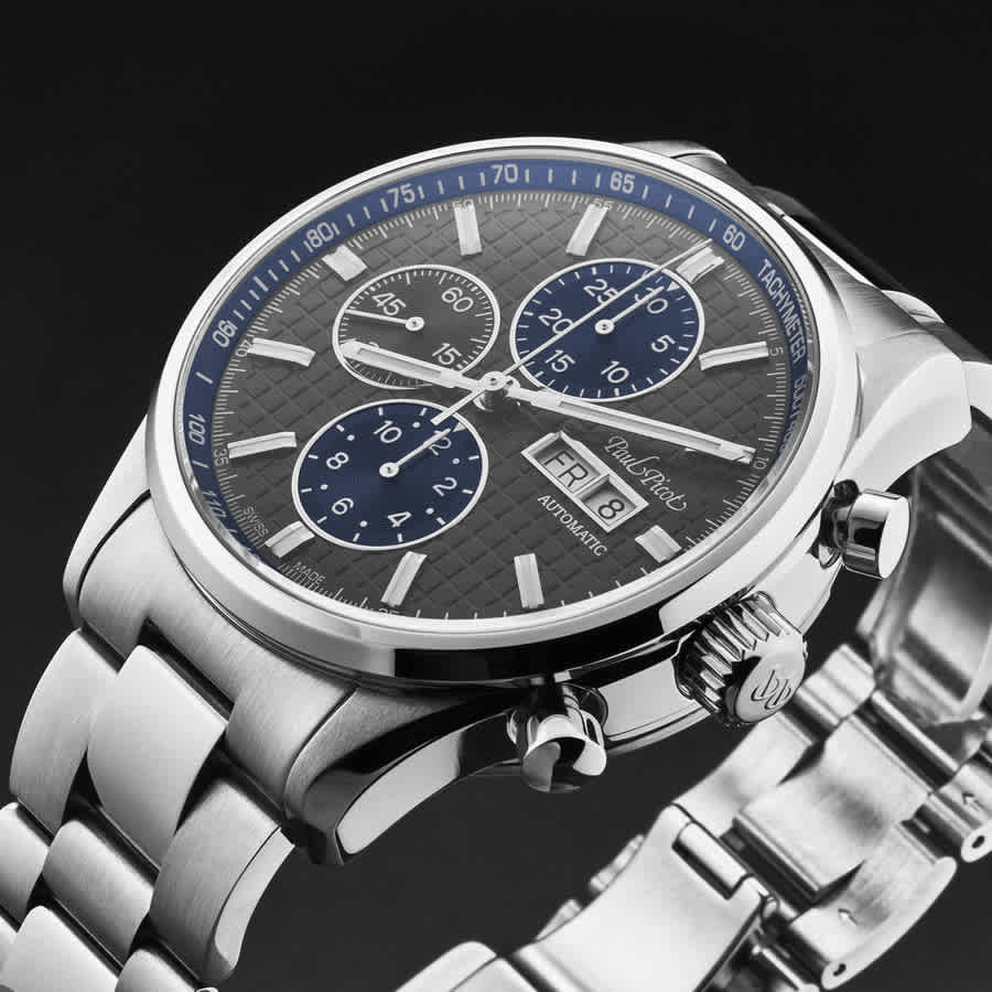 Paul Picot Gentleman Blazer Chronograph Automatic Grey Dial Mens Watch P4309.SG.4000.8614