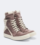 Rick Owens Geobasket suede high-top sneakers