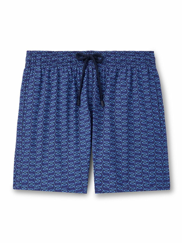 Photo: Vilebrequin - Moopea Straight-Leg Mid-Length Printed Wool Swim Shorts - Blue