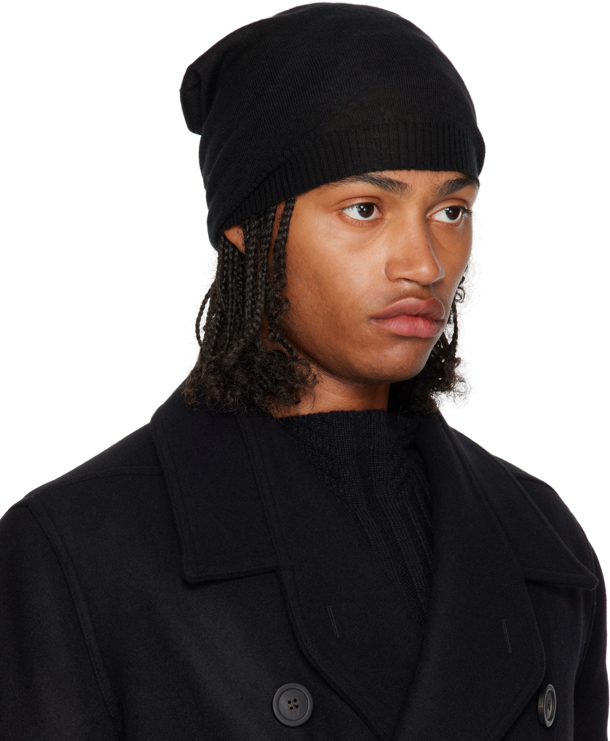 Rick Owens Black Concordians Medium Beanie