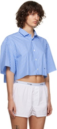 HommeGirls Blue Striped Shirt