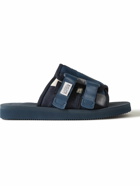 Suicoke - KAW-VS Webbing-Trimmed Suede Sandals - Blue