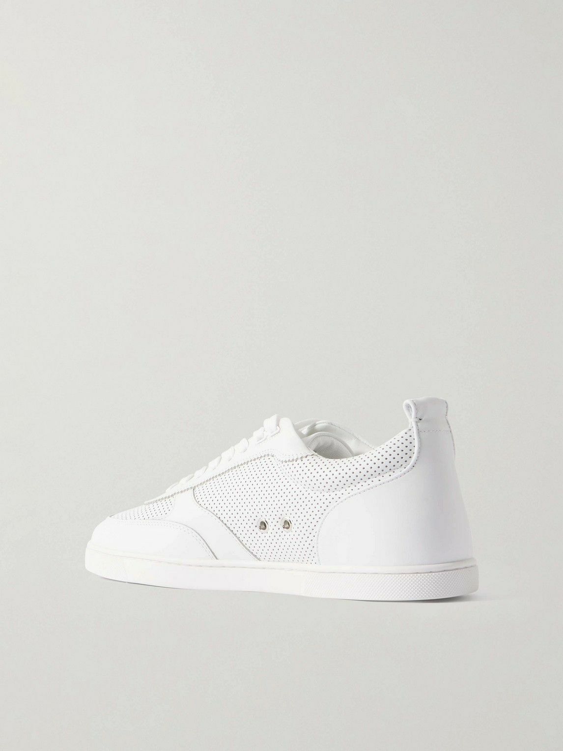 Christian Louboutin - Tutti Rui Perforated Leather Sneakers - White