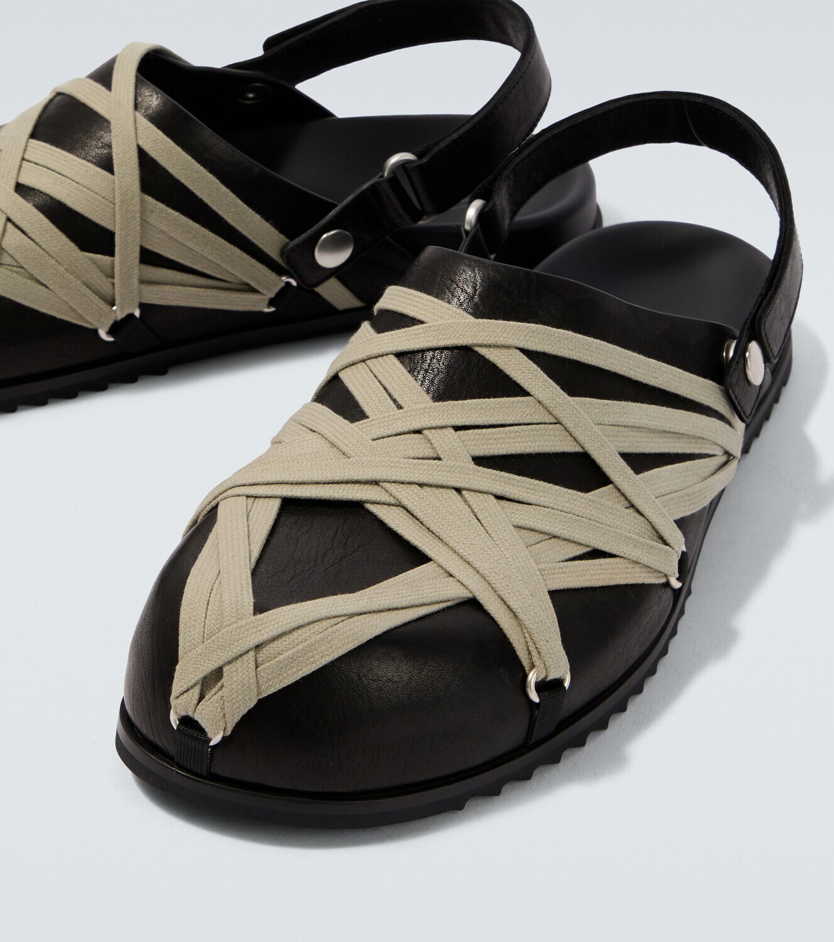 Rick Owens Megalace leather mules