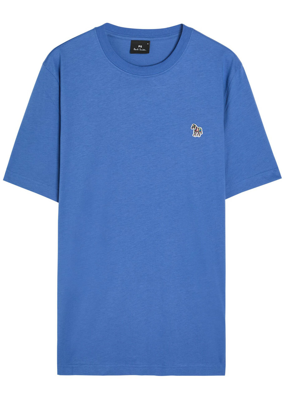 PS Paul Smith Appliquéd Cotton T-shirt Blue