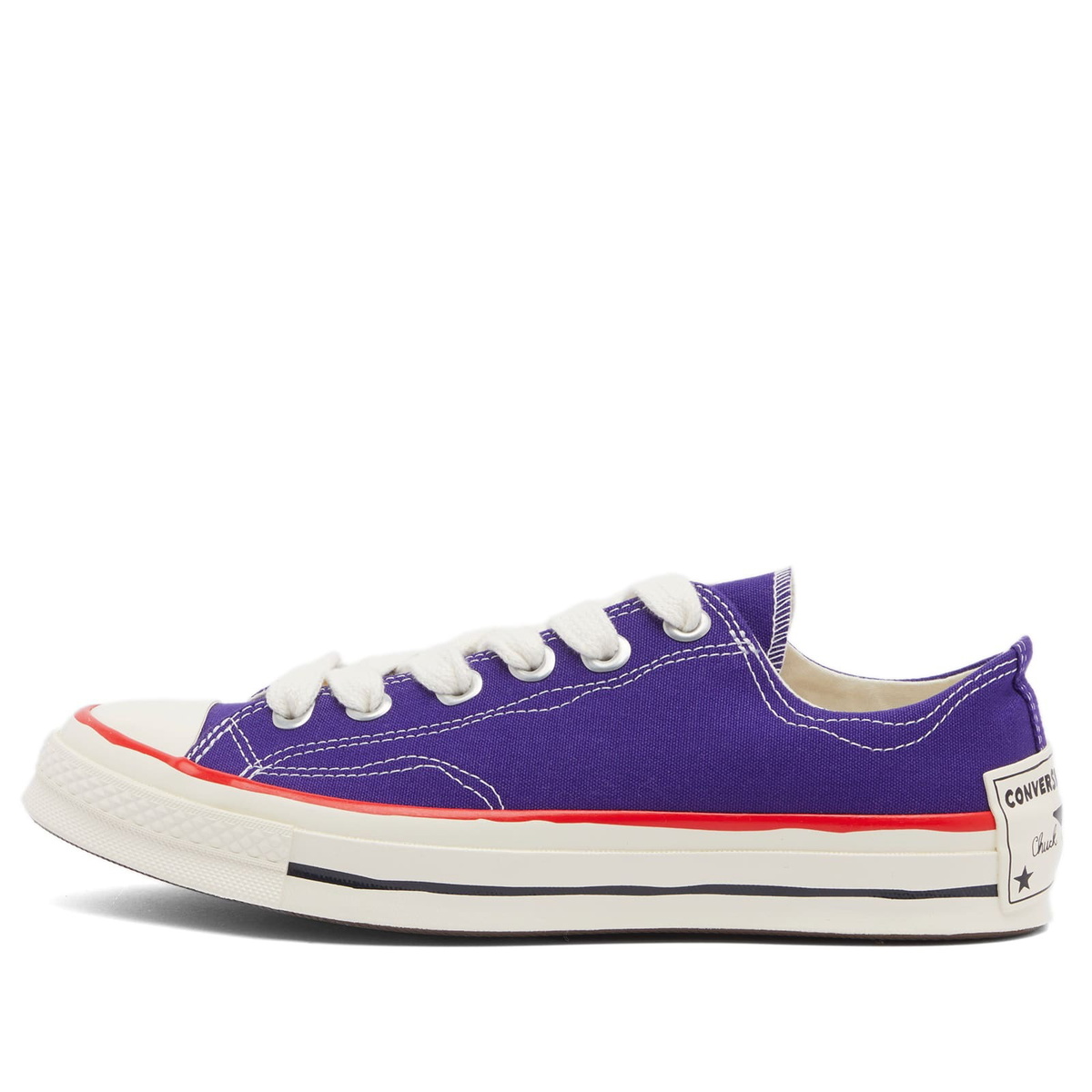 Converse Chuck 70 Sketch Ox Sneakers in Court Purple/Egret/Red