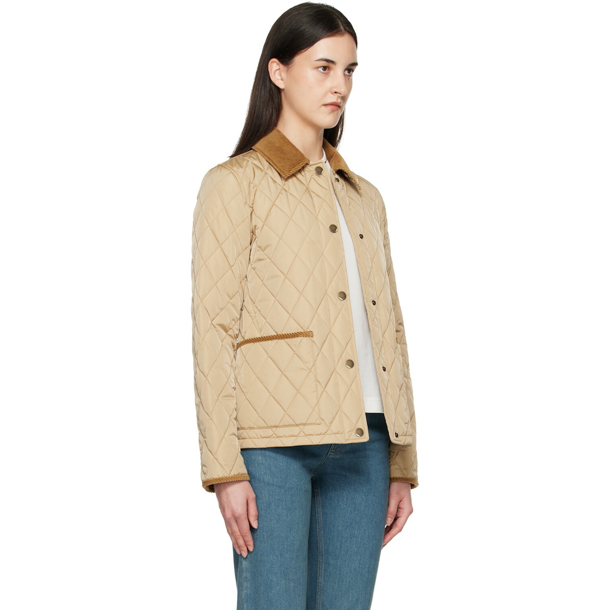 Burberry Beige Quilted Nylon Jacket