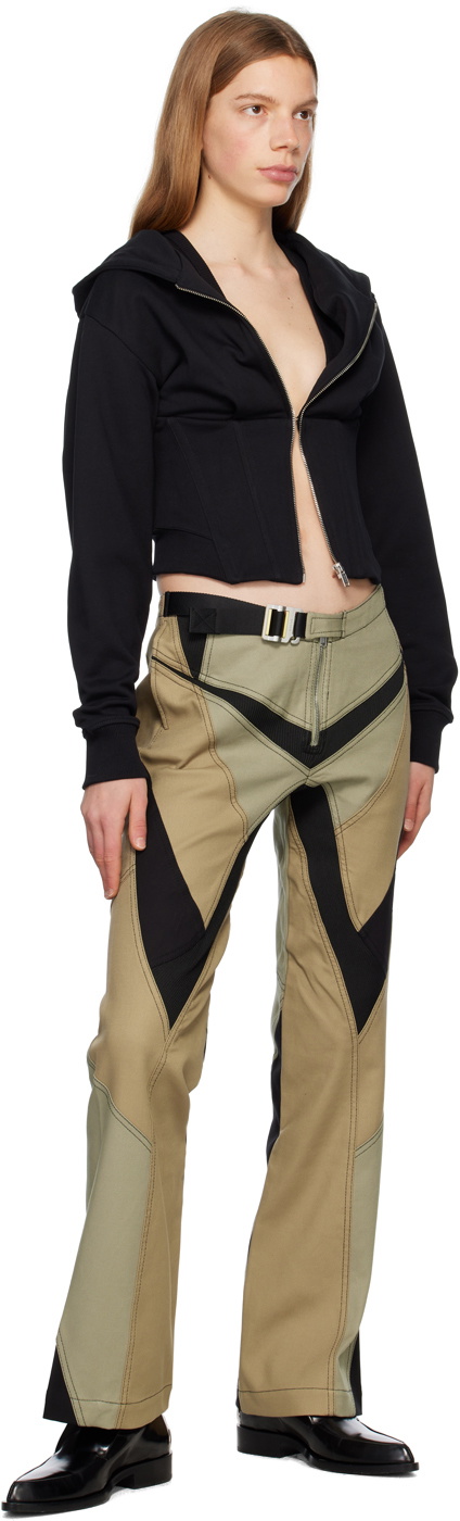 Dion Lee Black Layered Hoodie