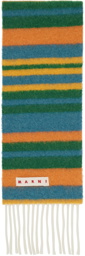 Marni Green & Orange Striped Scarf