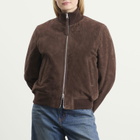 Closed Women's Suede Bomber Jacket in Barken Brown