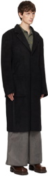 Eckhaus Latta Black Form Coat