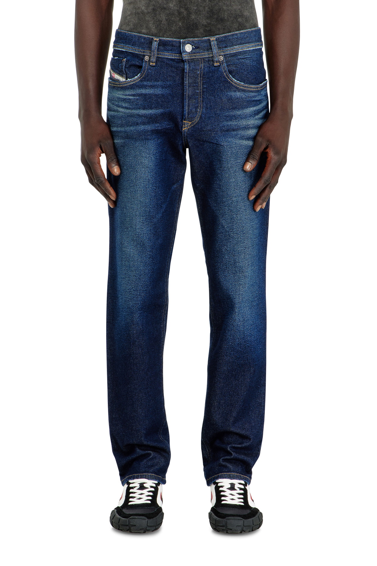 Diesel Regular Jeans Regular Waist 2023 D-Finitive, Dark blue, Button fly