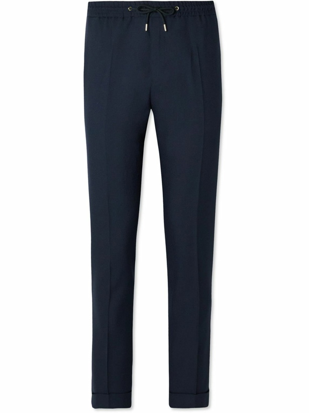 Photo: Paul Smith - Slim-Fit Wool Drawstring Trousers - Blue