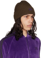 NEEDLES Brown Embroidered Beanie