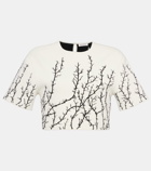 Alexander McQueen Printed jacquard crop top