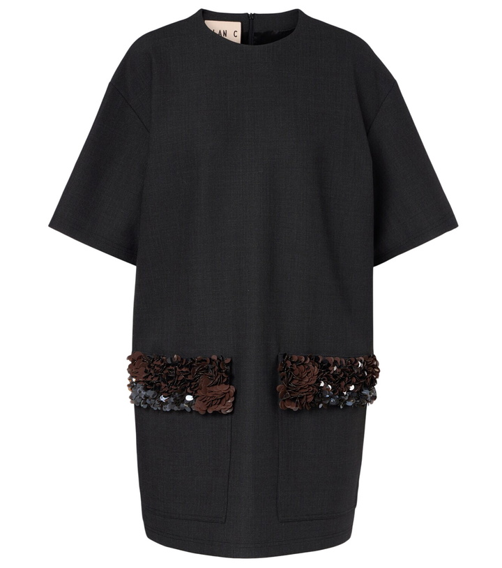 Photo: Plan C Sequined wool-blend minidress