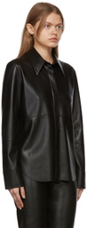 Nanushka Black Naum Vegan Leather Shirt