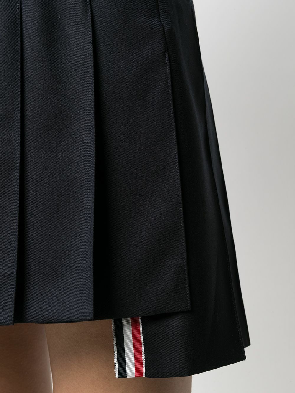 THOM BROWNE - Rwb Pleatet Wool Skirt