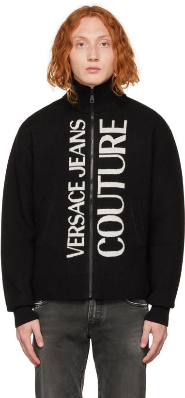Photo: Versace Jeans Couture Black Zip-Up Sweater