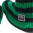 Homework Men's Hand Knitted Slipper in Black/Green