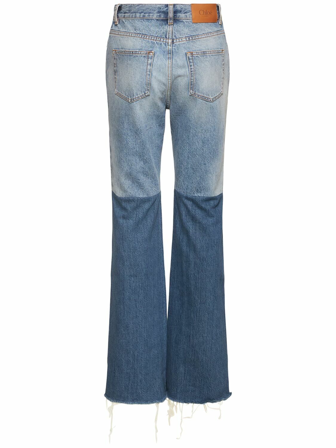 デニム・ジーパン Chloe Patchwork jeans Chloé Flared Patchwork Jeans In Denim | Chloé US