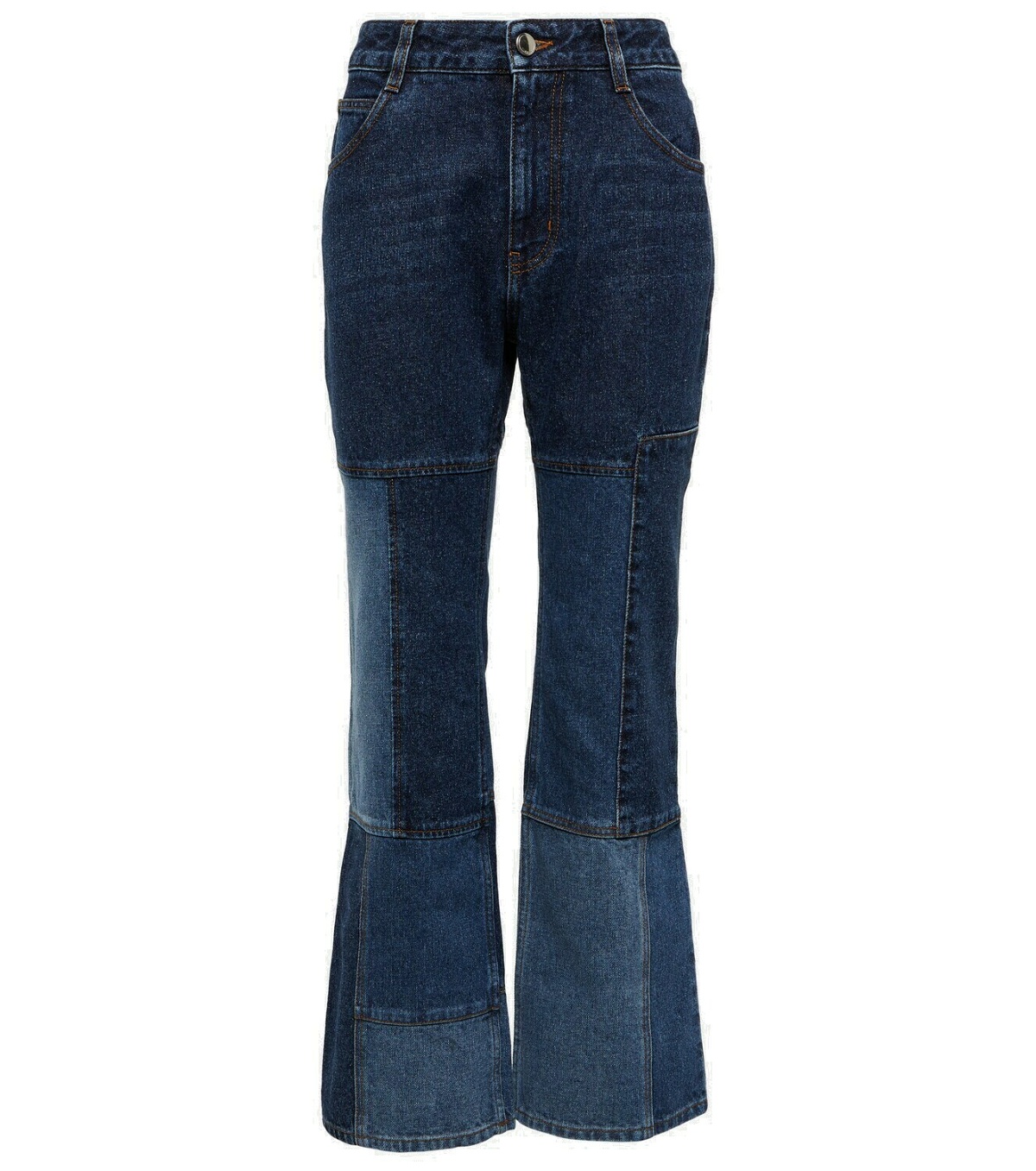 Chloé Patchwork cropped flared jeans Chloe