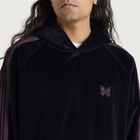 Needles Men's Velour Track Hoodie in Navy