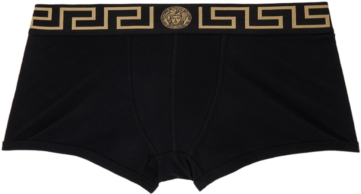 Photo: Versace Underwear Black Greca Border Boxers