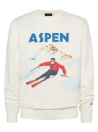 MC2 Saint Barth Cotton Fleece Sweatshirt Soho With Aspen Postcard Print