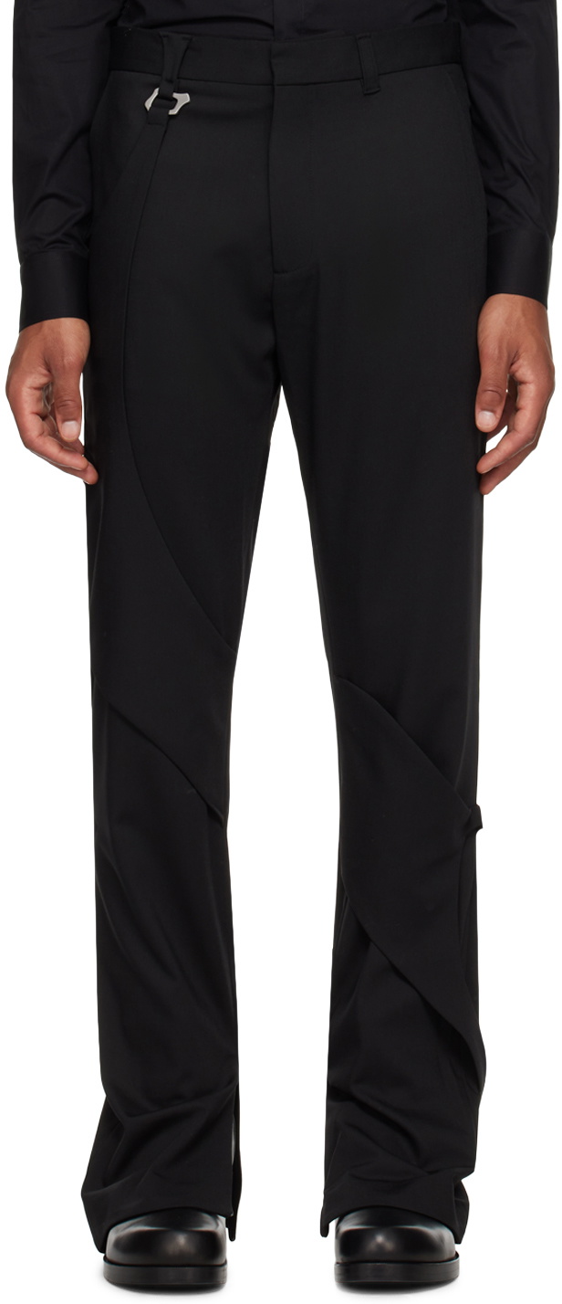 HELIOT EMIL Black Integrated Tailored Trousers Heliot Emil