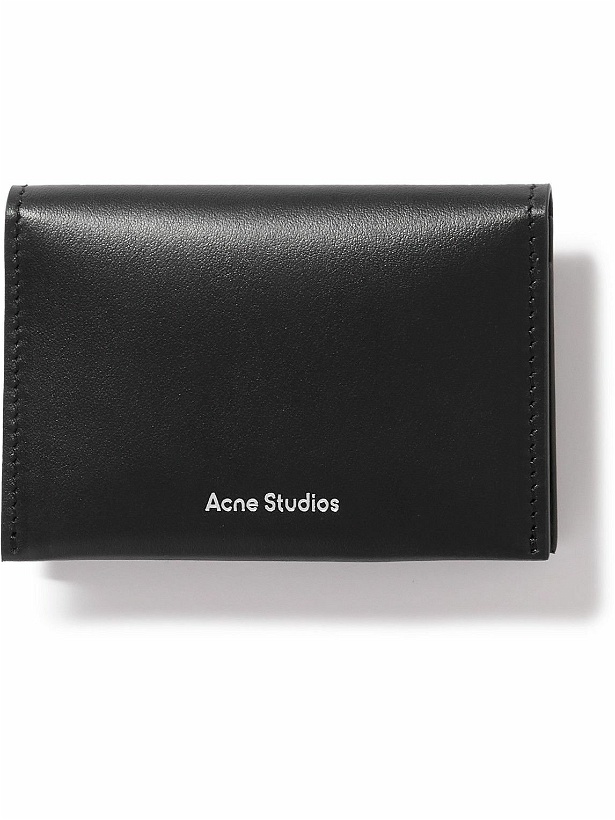 Photo: Acne Studios - Logo-Print Leather Bifold Wallet